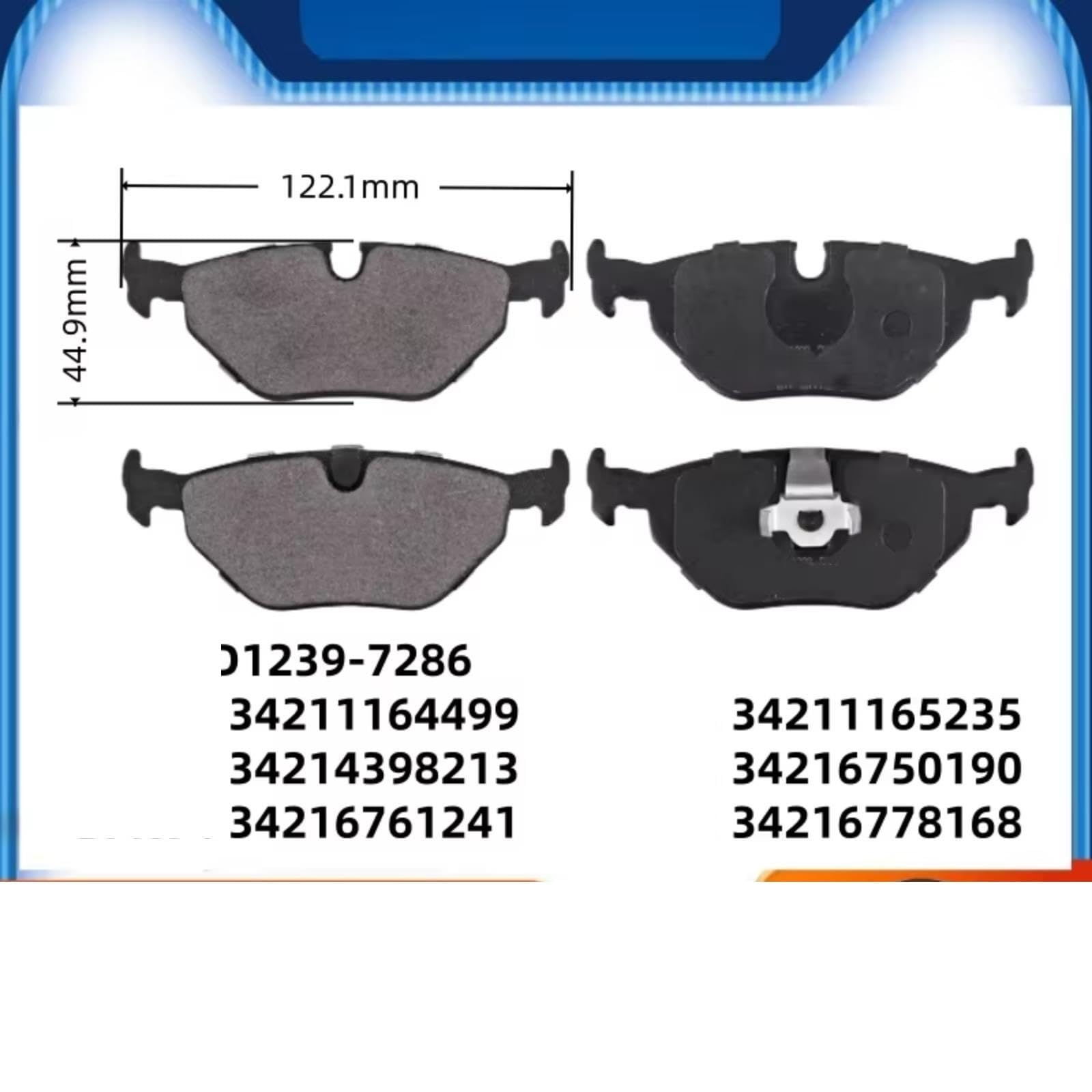 Pastilla Freno Trasero Coche 60020 Para 530d 1998-2004 535i 1995-2003