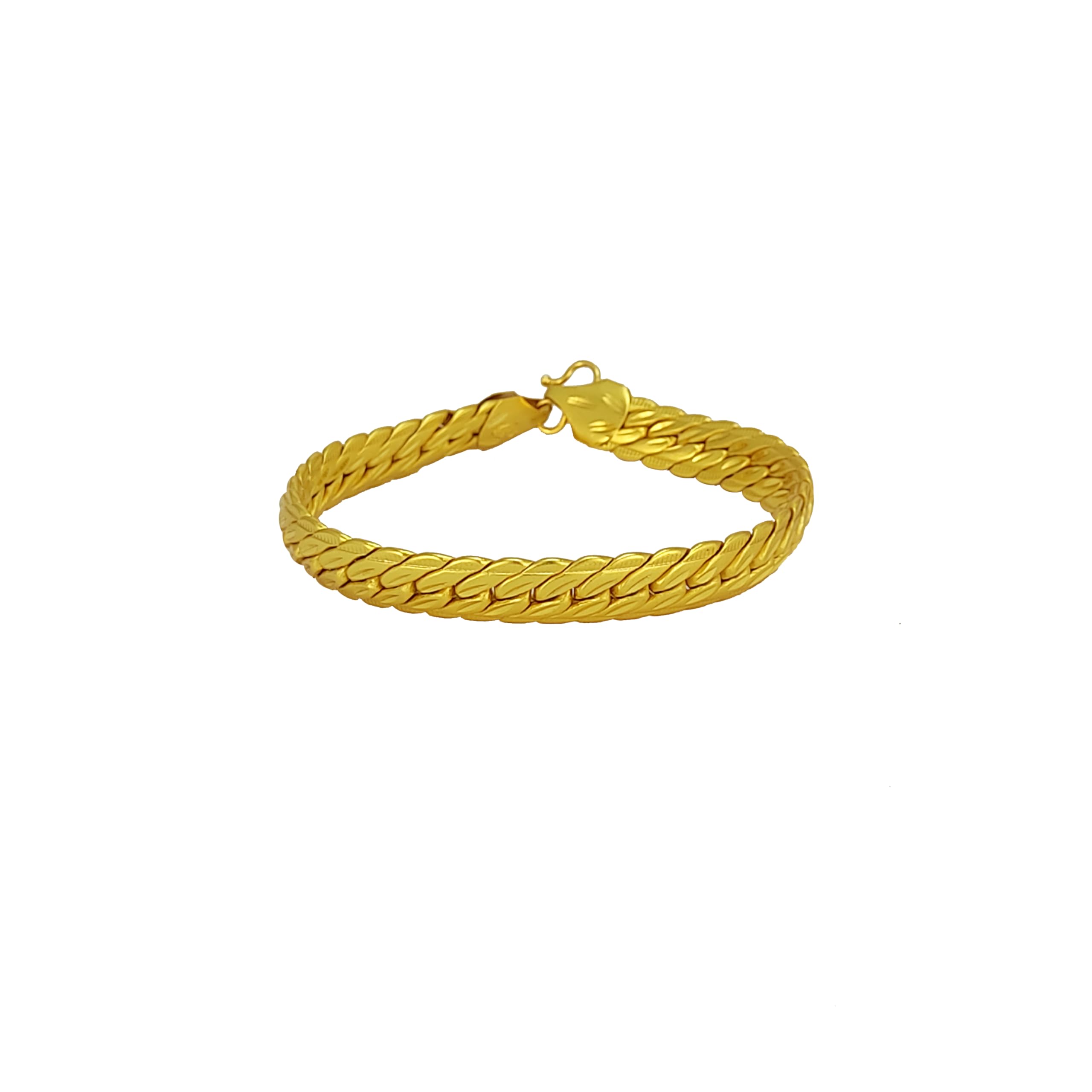 Jecy JEWELS Mens Bracelet 1 Gram Gold Micro Plated Light weight 8324_BR (B0D3HYYGDM) Amazon Price History, Amazon Price Tracker