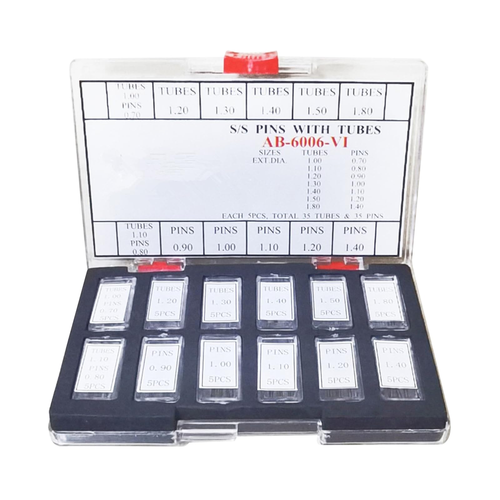 70Pcs Stainless Steel Watch Band Strap Pressure Pins with Tubes Kit Watch Repair Tools for Watchmaker