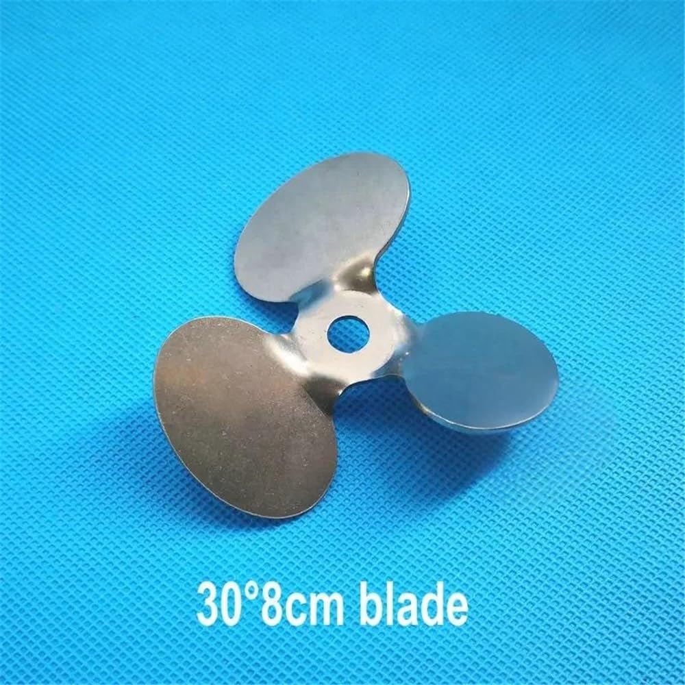 1 stücke Labor 304 Edelstahl Durchmesser 4cm Bis 12cm Drei Klinge Propeller Paddel for Labor(8cm 45degree angle)