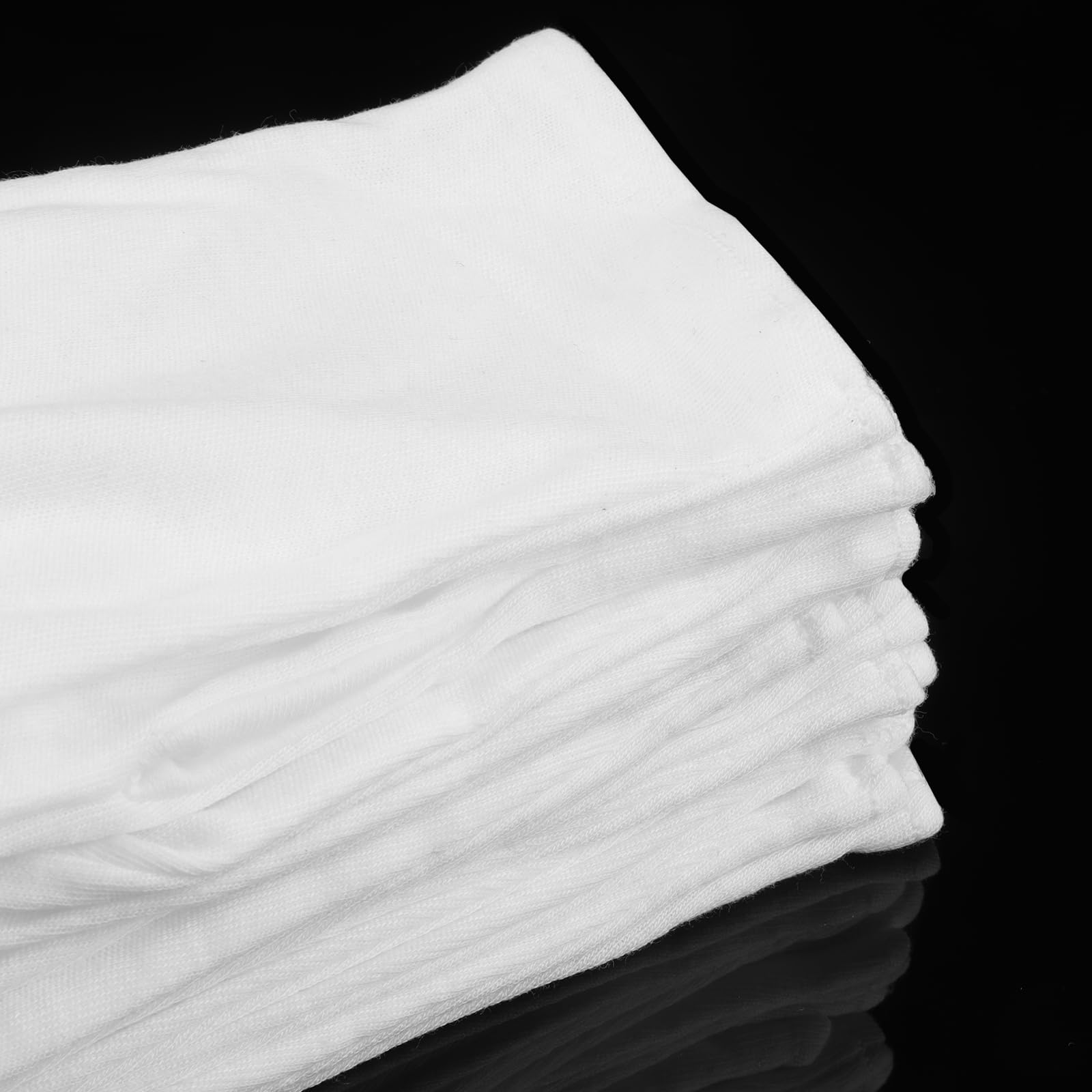 Senkary Lot de 10 paires de gants en coton blanc pour homme et femme, gants de travail en tissu pour la manipulation artistique, la photographie, la photographie, l'inspection de bijoux en pièces de