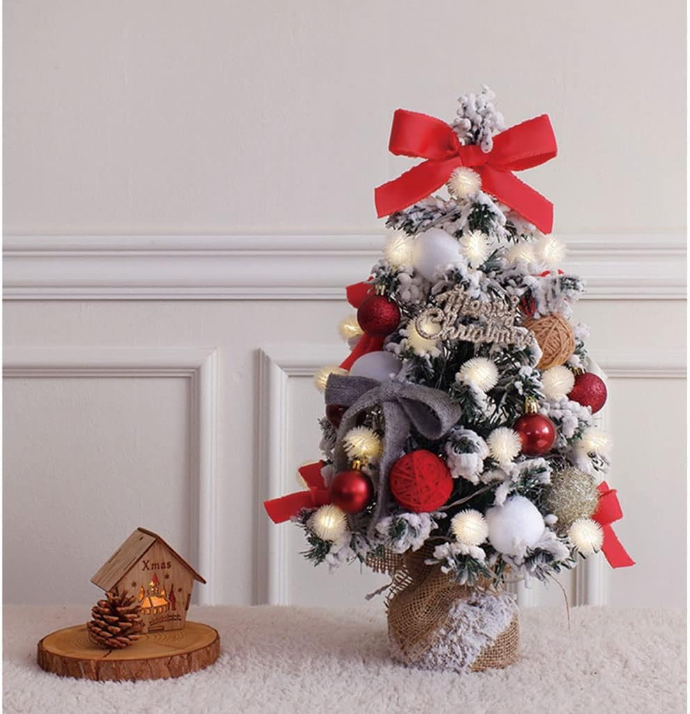 ZUMAHA Albero di Natale da Tavolo da 60 cm, Mini Albero da scrivania Set Fai da Te per Decorazioni da Tavolo per la casa, Feste di Natale, Albero di Natale Creativo