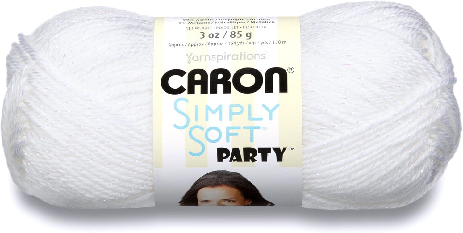Simply Soft Party Yarn (3-Pack) Snow Sparkle H97PAR-1