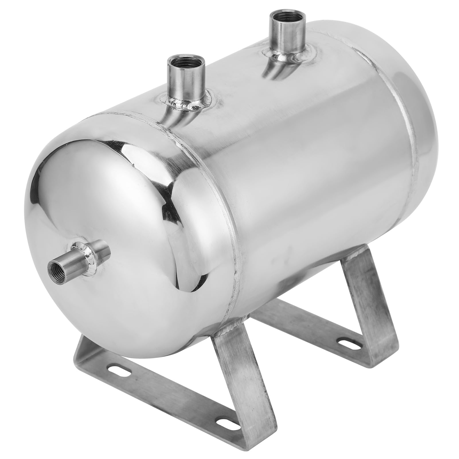 Tanque de Almacenamiento de Gas de Acero de 5 Litros, Contenedor de 4 Puertos Tanque de Aire de Alta Presión Diámetro del Tanque Aproximadamente 159 Mm Longitud del Tanque 280 Mm