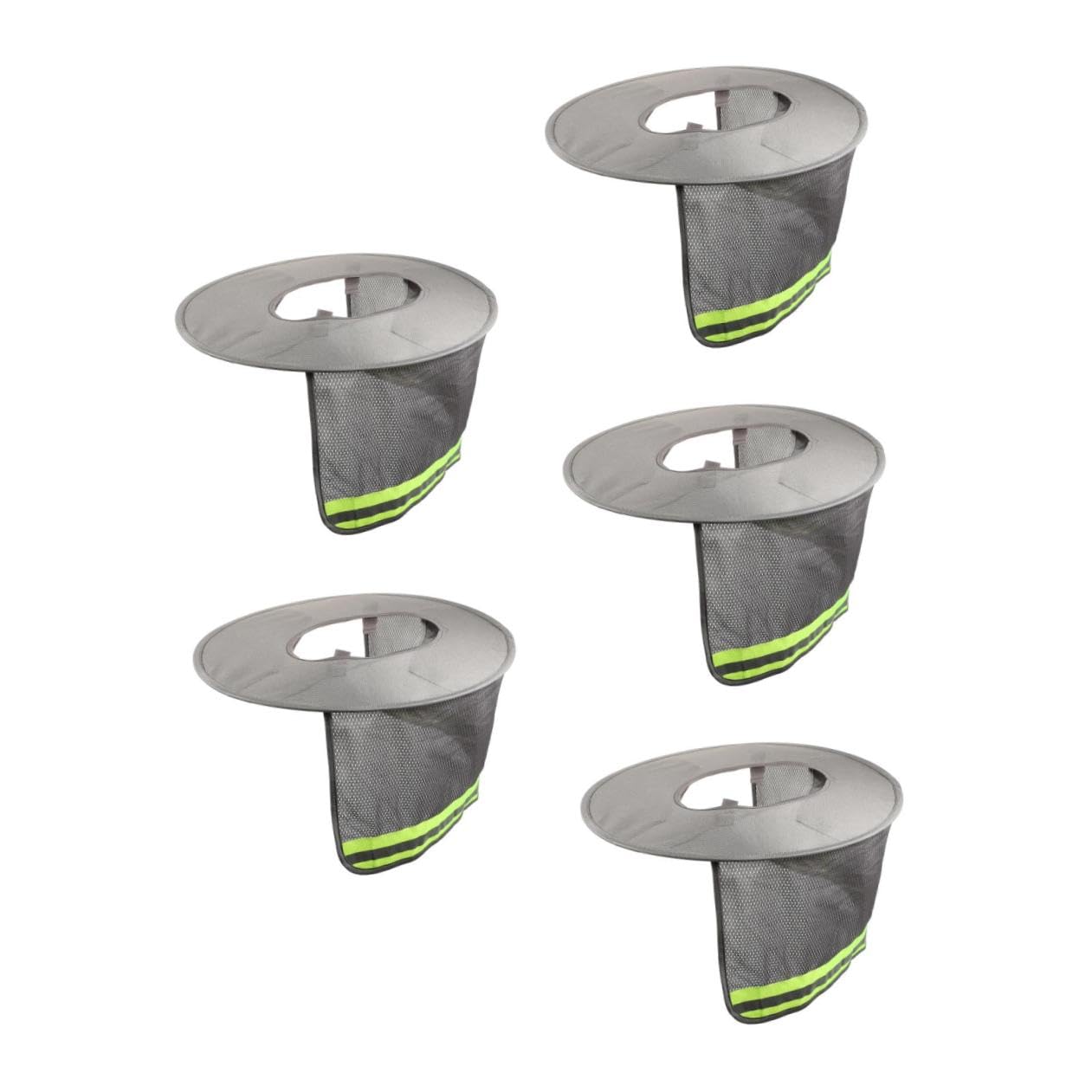 Tofficu 5 Piezas Protector Solar para Casco Construcción Transpirable con Visera y Cuello Reflectante Accesorio Ligero y Cómodo para Trabajos