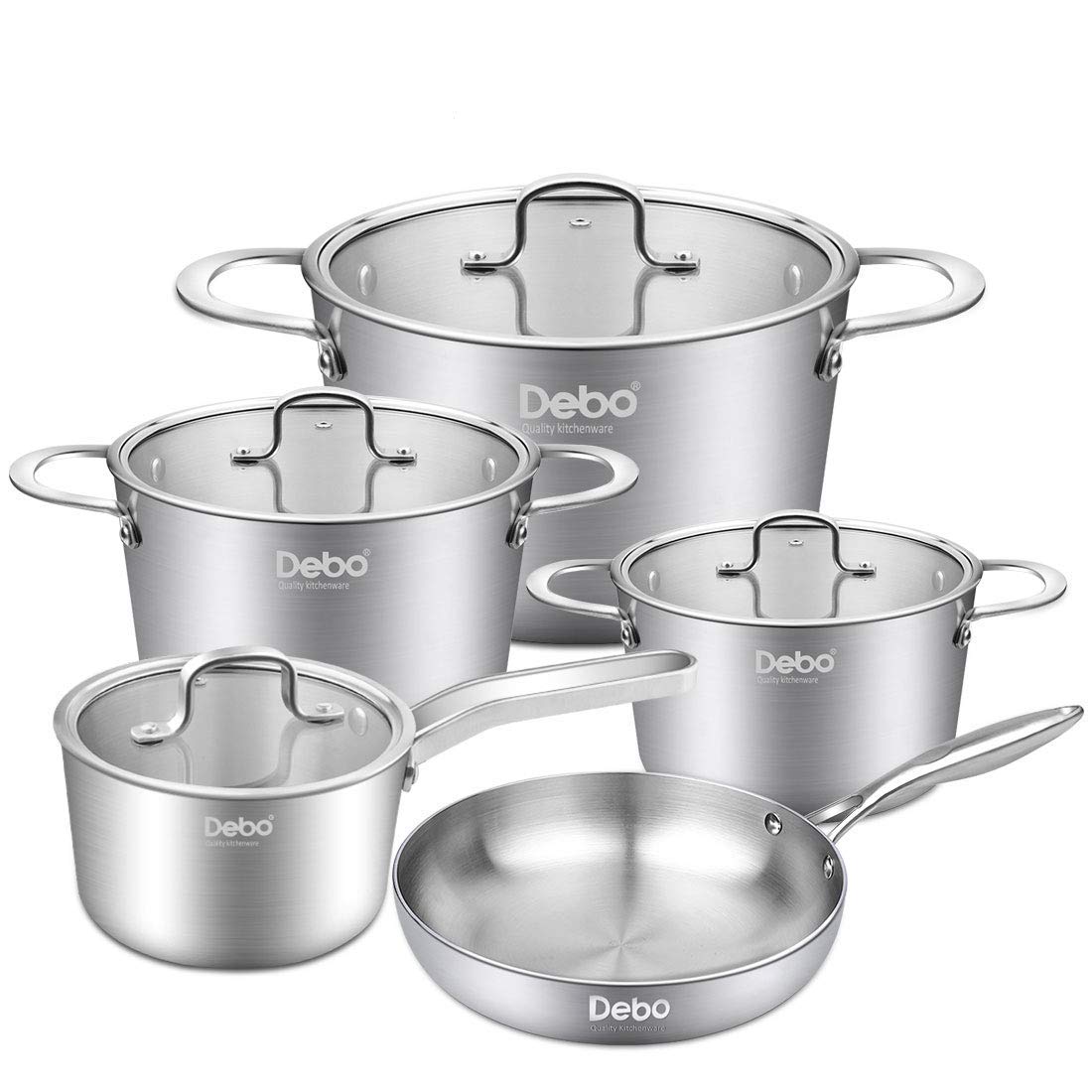 Amazon.co.jp: 調理器具セット 18/8 ステンレススチール 鍋と