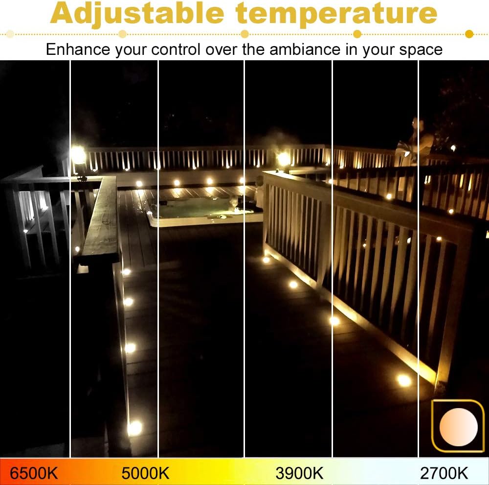 Blасk Frіdау - 70% оƒƒ 12V Low Voltage LED Deck Lights Kit, 10 Pack Φ1.18 Bluetooth mesh Dimmable Recessed Indoor Outdoor Step Lighting 2700K-6500K Selectable Stainless Steel Waterproof Landscape Pathway Floor Decor