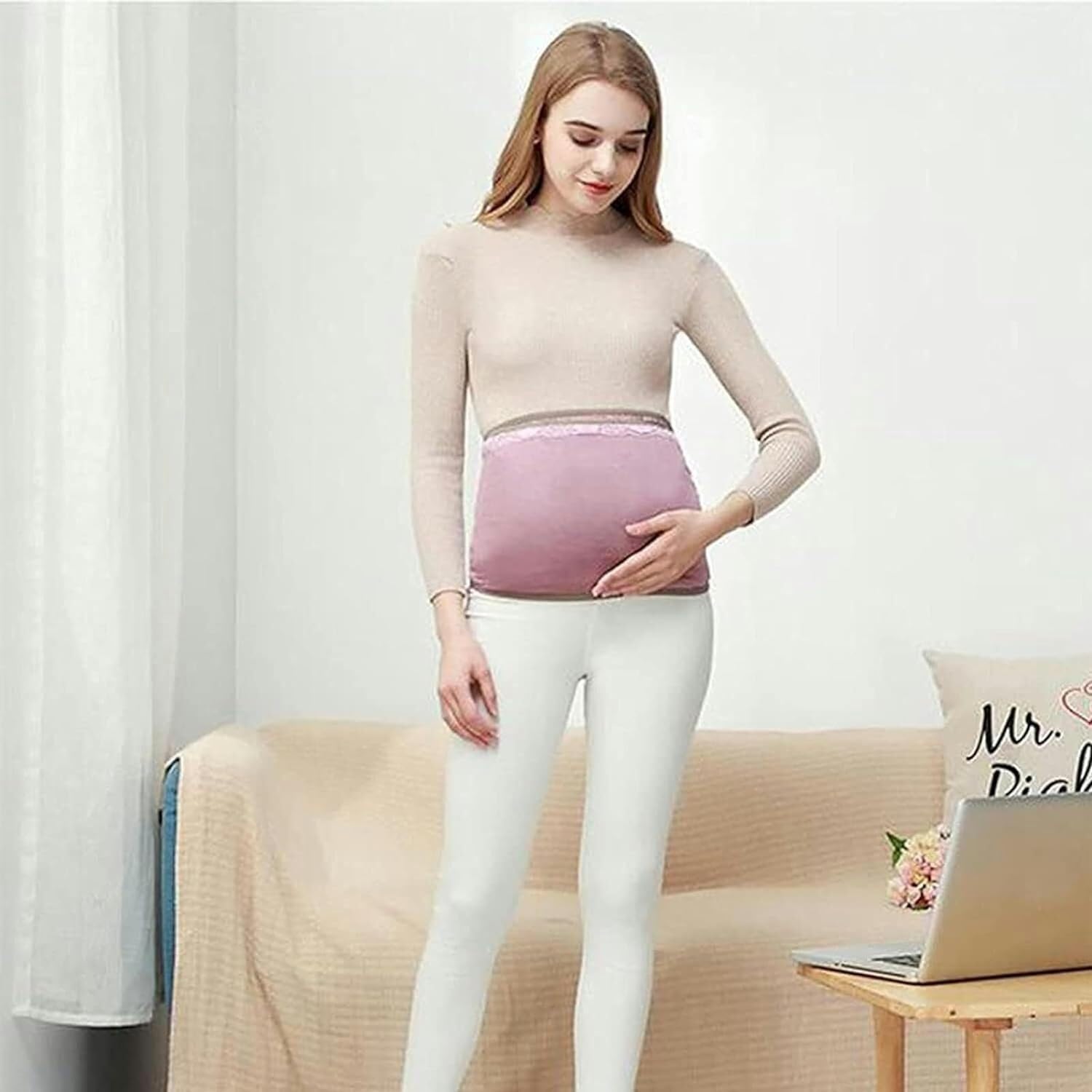 LNNNW Faraday Cloth Radiation Protection Maternity Abdominal Bandage, Electromagnetic Shielding Silver Fibre Abdominal Apron for DIY Projects(Silver,XXL)