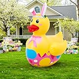 Hungdao 1 pato inflable de Pascua de 4 pies, decoración de