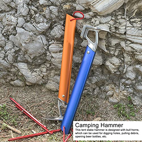 Martillo para acampar de acero inoxidable resistente con extractor de estaca 3