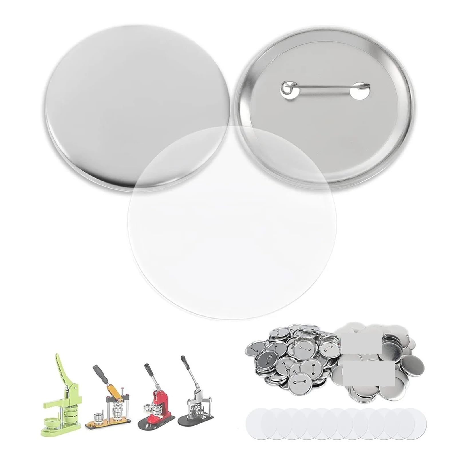 Zestaw 100/200 części do przypinek metalowych wyrobu znaczków 25-75 mm, rękodzieła artystycznego, zestaw na żelaznej podstawie Różnego przeznaczenia