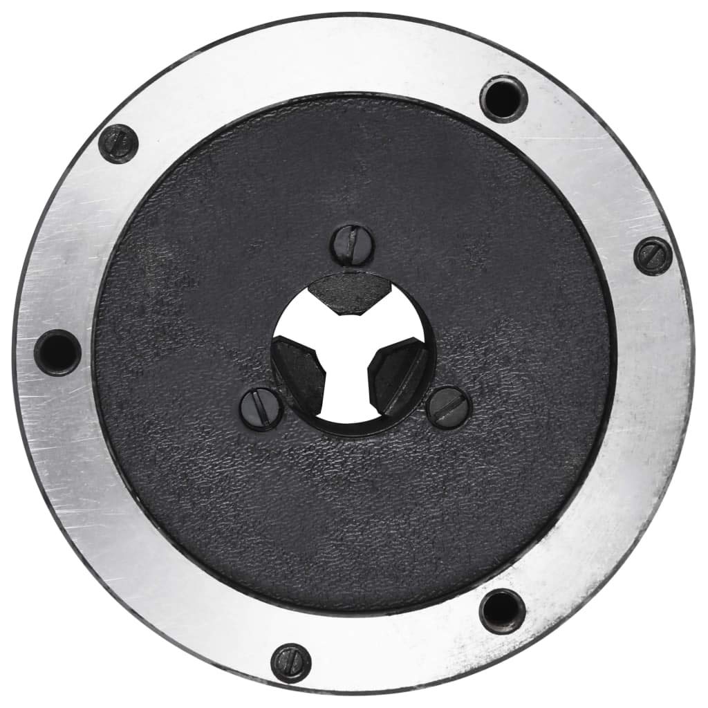 vidaXL Mandrino per Tornio a 3 Griffe Autocentrante Morsetto Sistema Serraggio Ganasce Attrezzi Utensili Fai da Te Fresa 125 mm in Acciaio