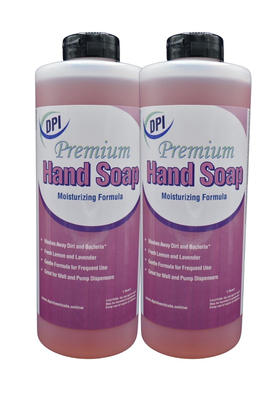 DPI Premium Moisturizing Liquid Hand Soap, Fresh Lemon Lavender Scent 32fl oz (Pack of 2)