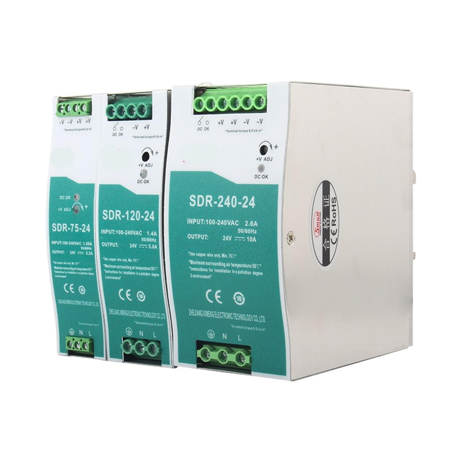 SDR-240-24 100-240AC auf 24V 10A 240W Hutschienen-Netzteil(24V)