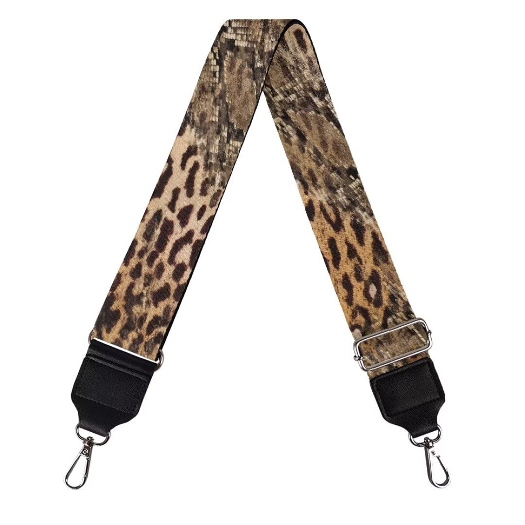 Coldinair Leopard Print Purse Strap Replacement Crossbody Handbag Straps Wide Wide Strap for Crossbody Bag