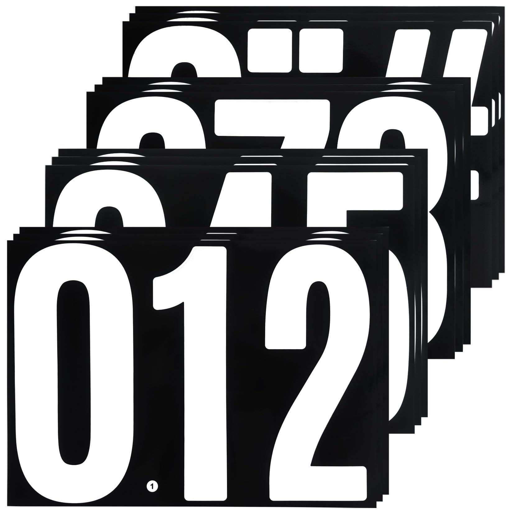SHUNYINLAI 7 Inch 0-9 Number Sticke Set, Large Self Adhesive and Waterproof Decals for Display, Home Address Numbers, Trucks, Shops, Business - White