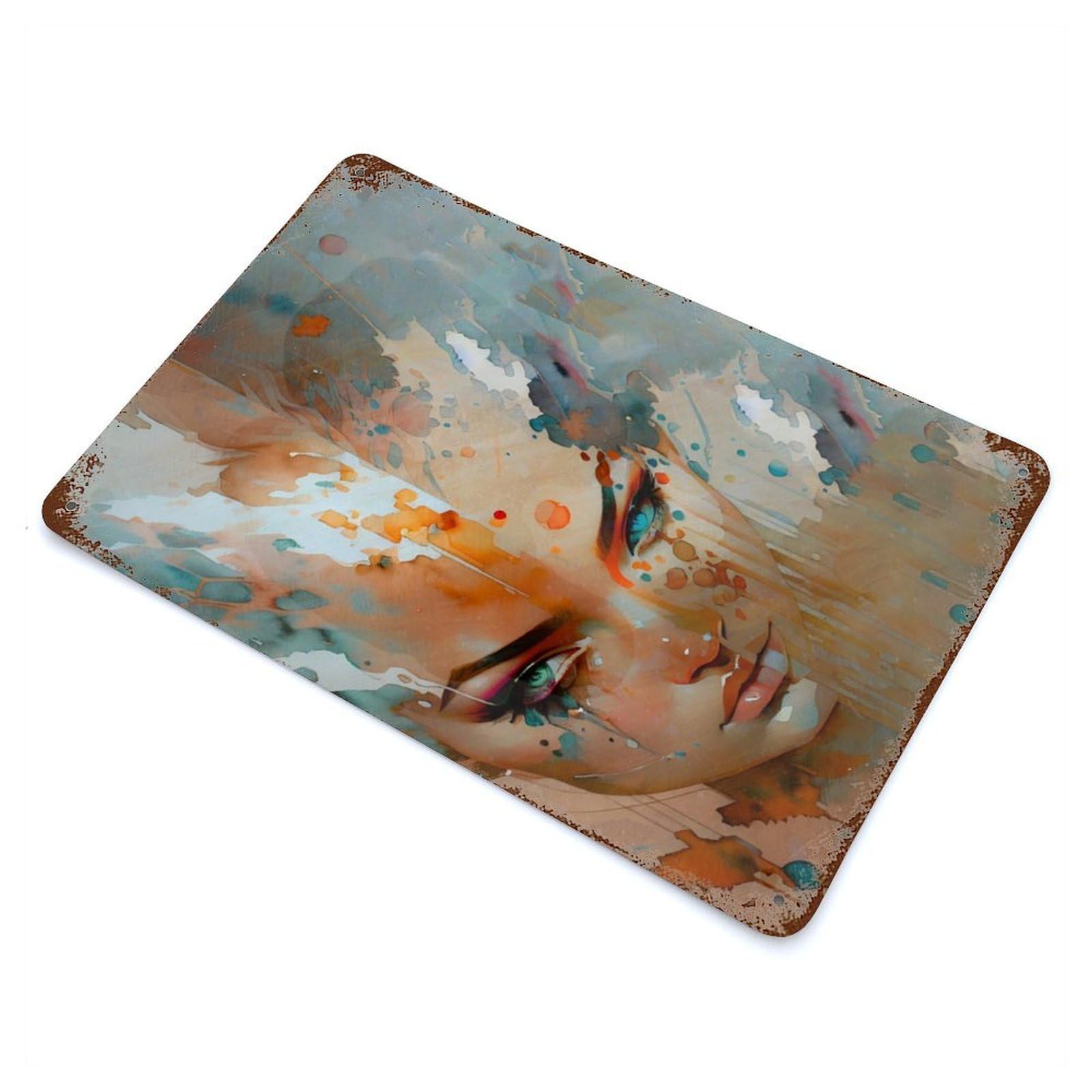 Duality Rustic Tin Plaque 11.8"x7.9", for Living Room, Hallway And Home Decor, Decorative Metal Wall Art
