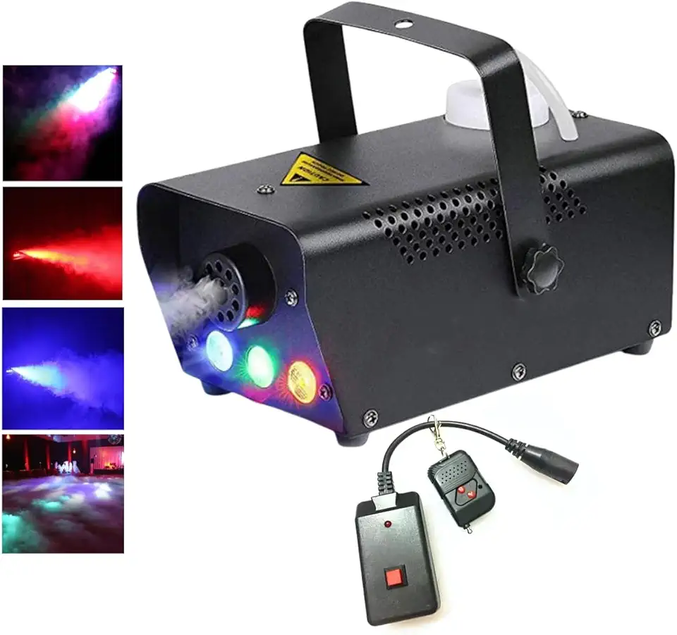 Maquina De Fumaça 1000w Luzes Rgb Led Iluminação Controle Remoto DMX DJ Festa (220v)