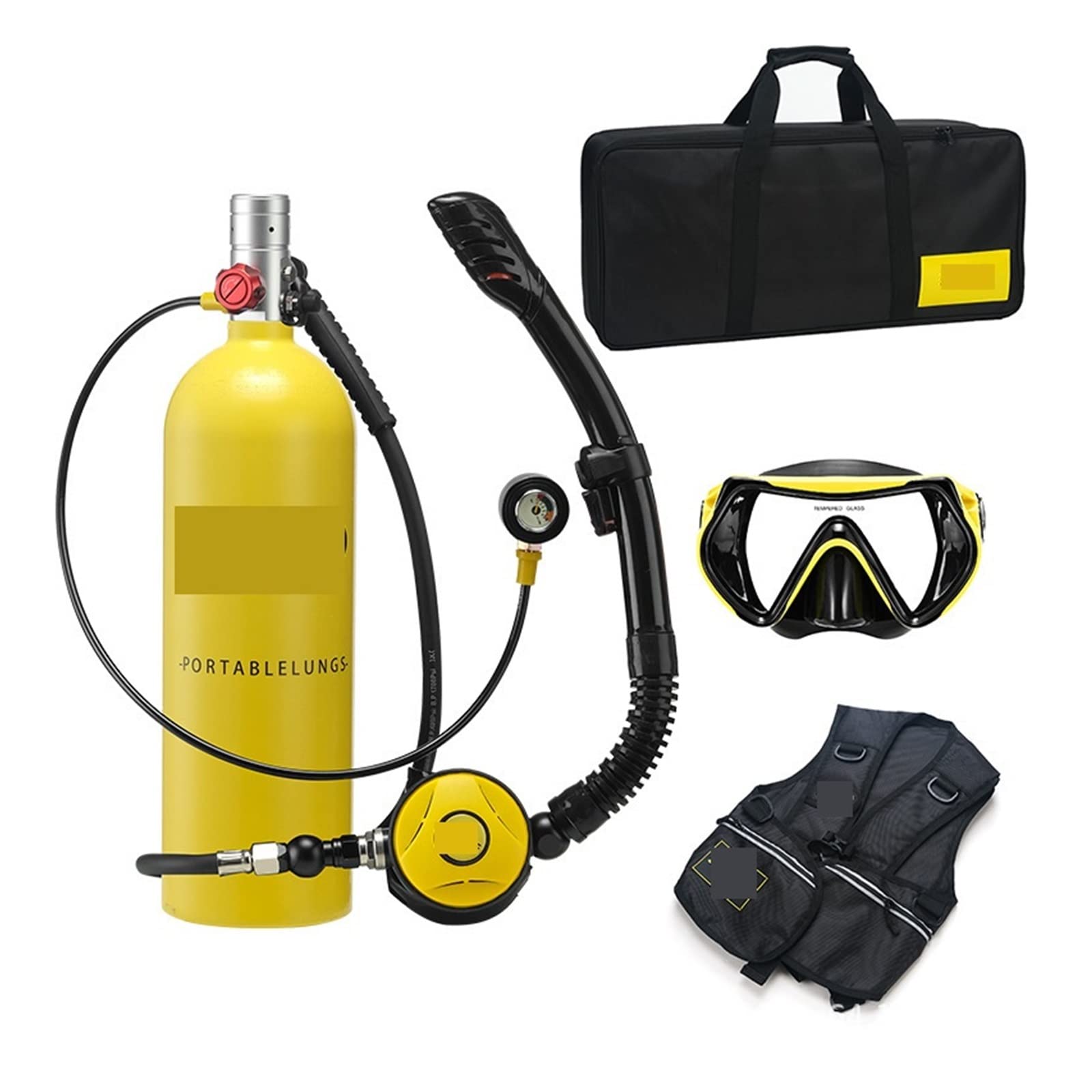 Dcdcd Silverhead In Yellow Bottle 2L Diving Snorkeling Equipment Breathing Tube(Silverhead In Yellow Bottle)