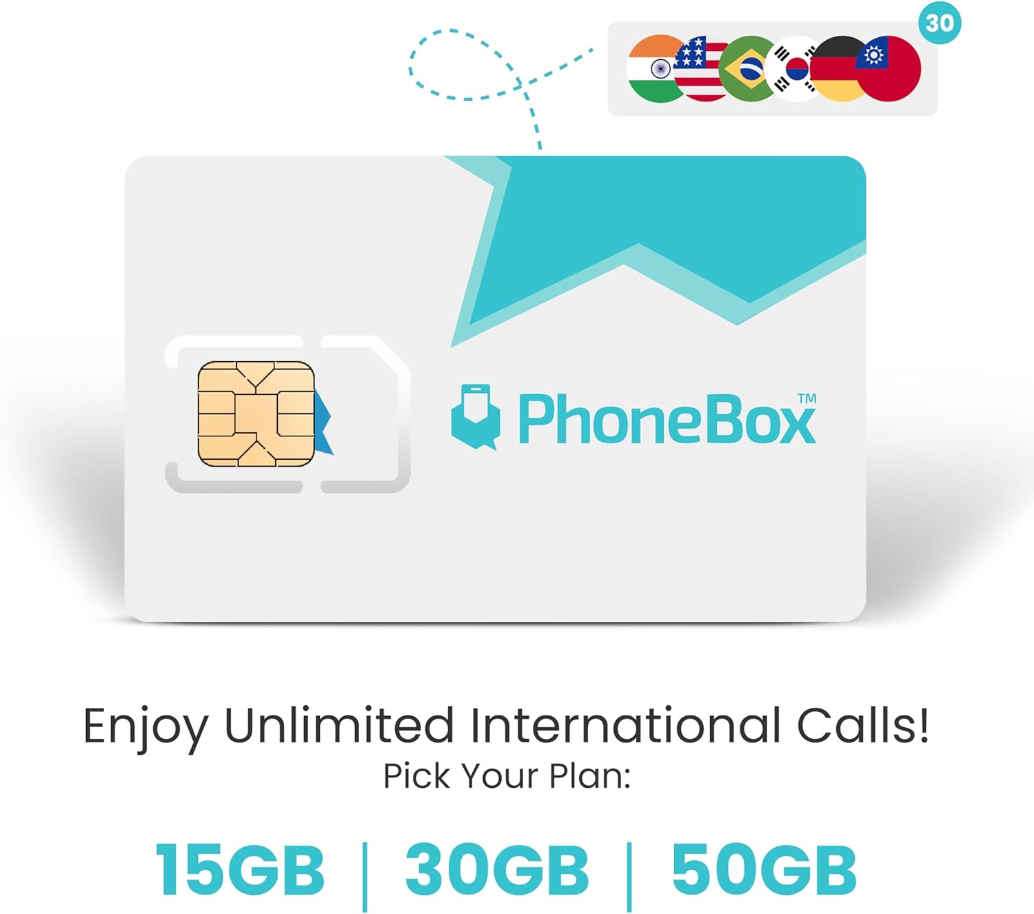 PhoneBox Canada Monthly SIM Card with International Calls! Choose
