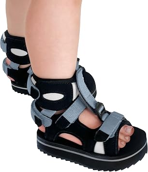 Restpo Toe Walking Sandals for Kids with Idiopathic Toe Walking ITW Orthopedic Sandals for Toddlers with Adjustable Straps, Rigid Sole and Non-Slip Tread for Tip Toe Walking Correction - Size 6