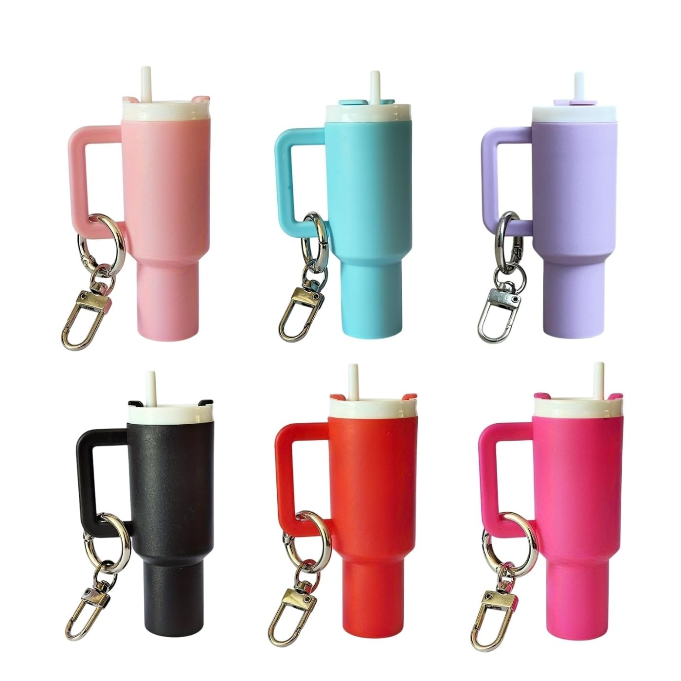 Miayrtelra Mini Cup Keychain, Mini Tumbler Keychain, Detachable Small Cup Keychain for School Bag Key Ring or Lip Balm