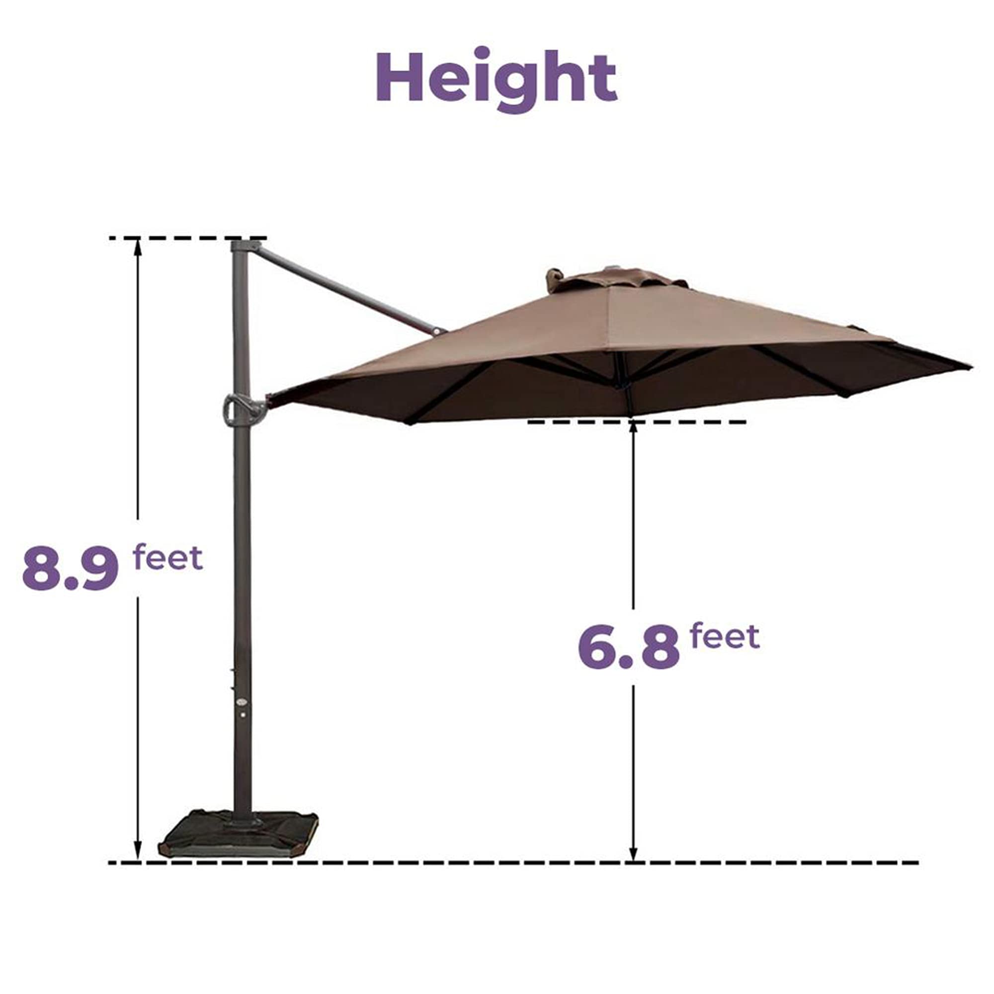 abba patio 11-feet offset cantilever umbrella 11 Ft Patio with Crank Lift and Tilt and Cross Base, 11', Cocoa Home 5 best travel bags ideal for poolside lounging Spinning Rods Model:JIS76MHF color-under-cover