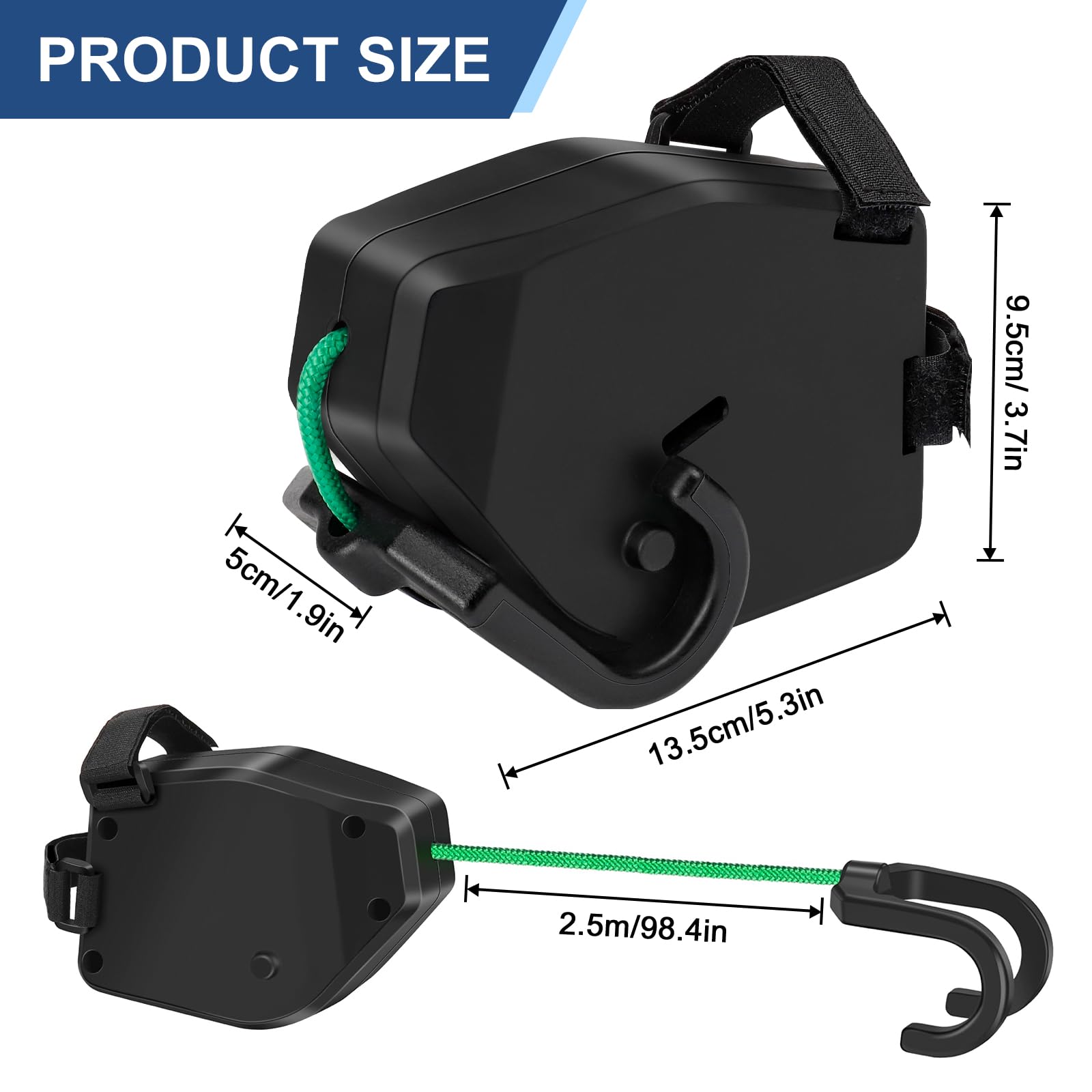 FoiiLiio Cuerda de Remolque Bicicleta,2.5m Cuerda de Remolque Retráctil,Cuerda de Remolque para Bicicleta para Bicicletas de Montaña,Todas Las Bicicletas