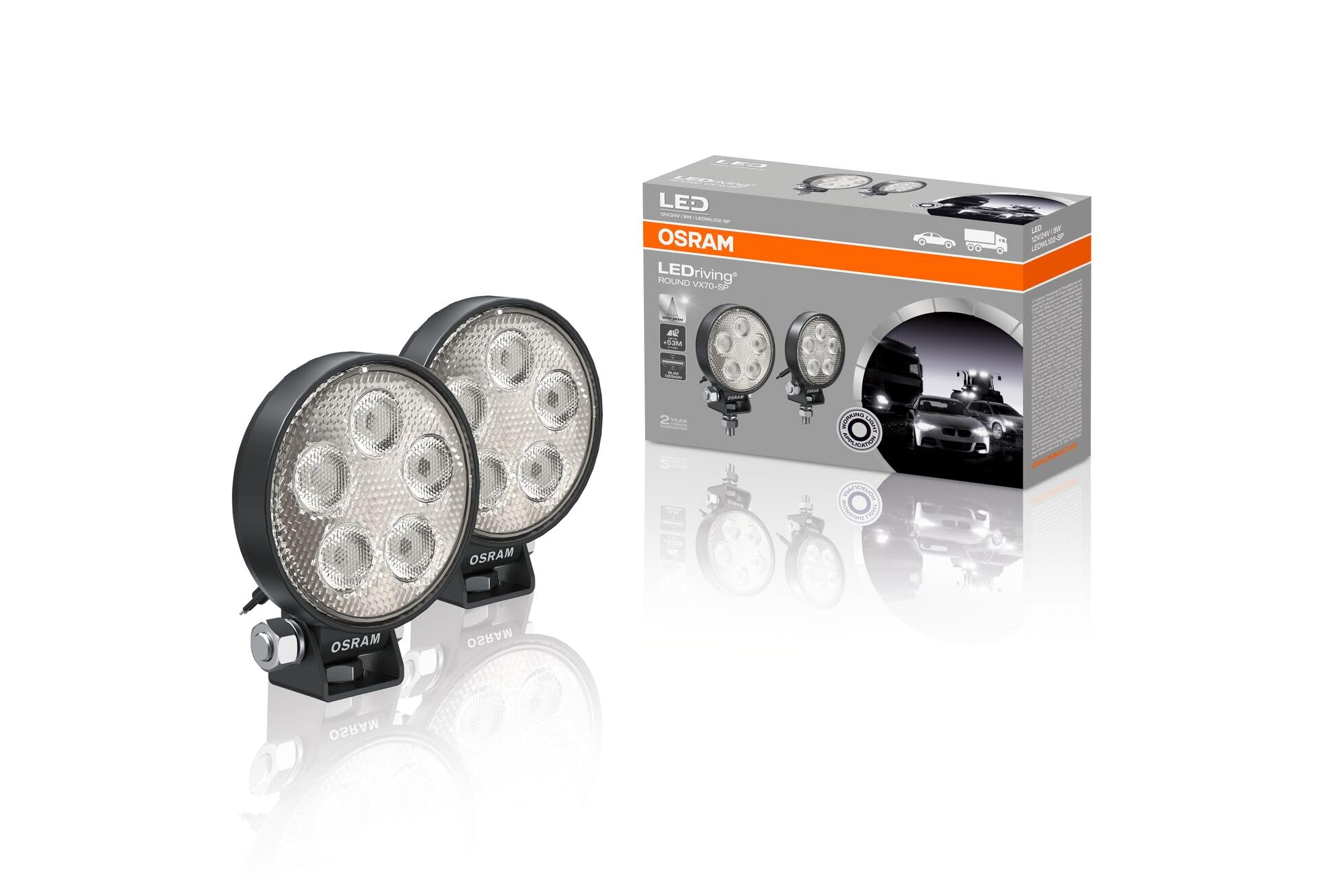 Sponsored Ad – Ledriving Round Vx70-Sp, Off Road Led Work Lights, High Beam, Spot, 550 Lumens, Light Beam Up To 53 M, High Beam, Round Led Spot Lights, Duo Pack (2 Pieces), Ledwl102-Sp