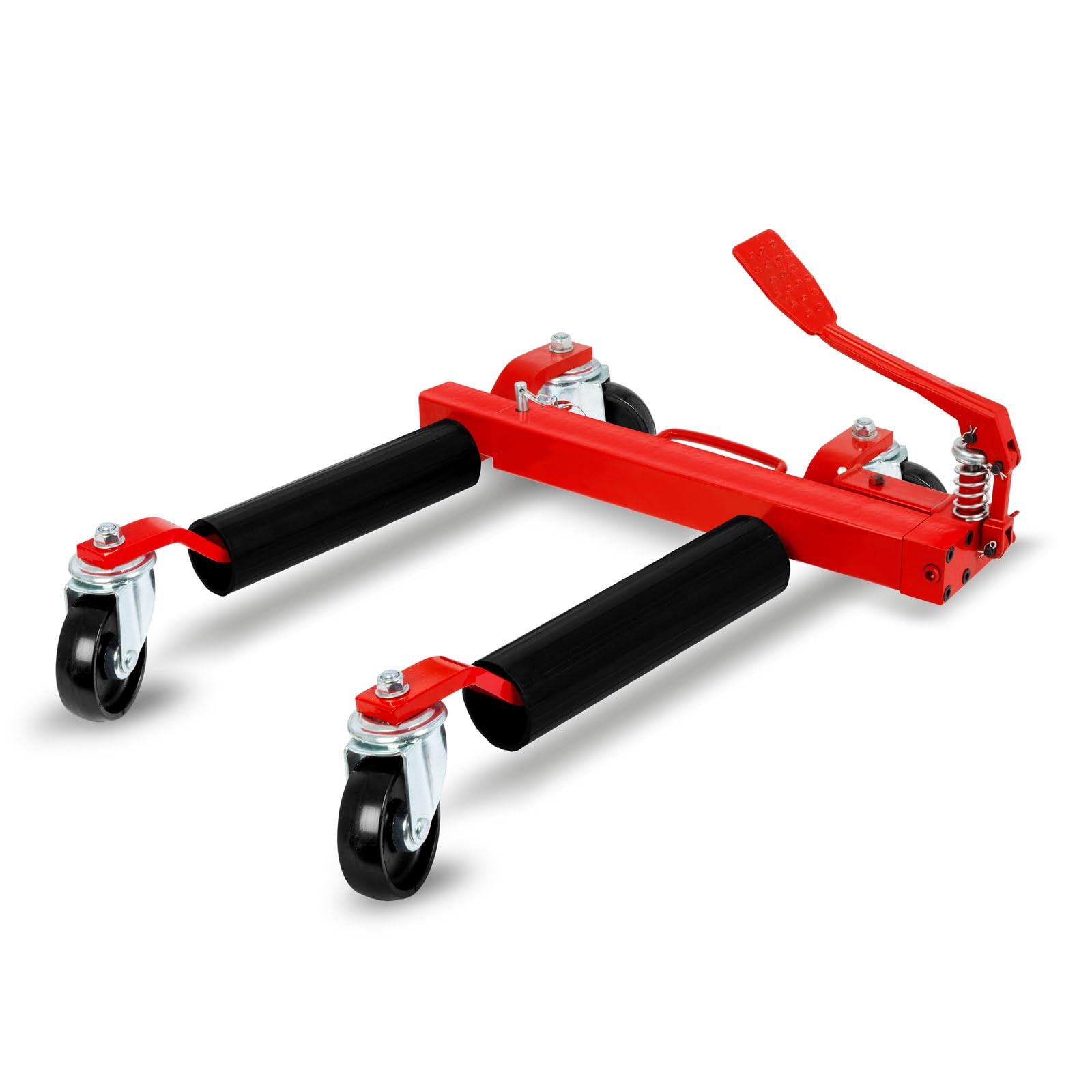 EBERTH Cric Idraulico per Auto, Portata 680 kg, Larghezza Max Pneumatico 230 mm, Larghezza Minima 345 mm, Massima 630 mm, Carrello Sposta Auto, Crick con 4 ruote piroettanti, Sollevatore Pneumatico