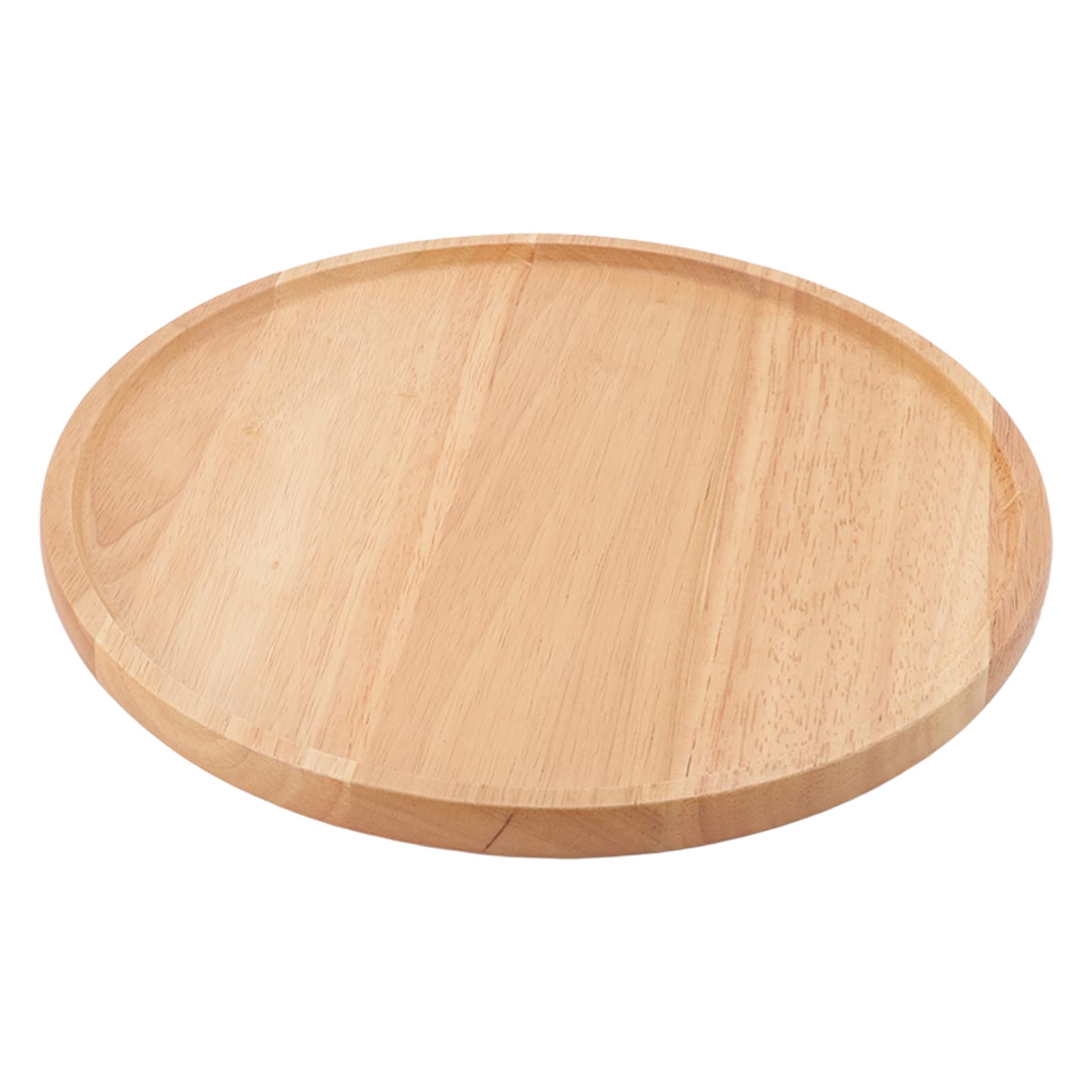 Stabiles rundes Pizzablech und Schneidebrett aus Gummiholz mit ergonomischem Griff – ideal zum Backen, Servieren von Pizza, Obst, Sushi und Desserts – langlebiges Küchenzubehör