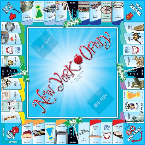 Late for The Sky New York Opoly juego de mesa familiar miniatura 4