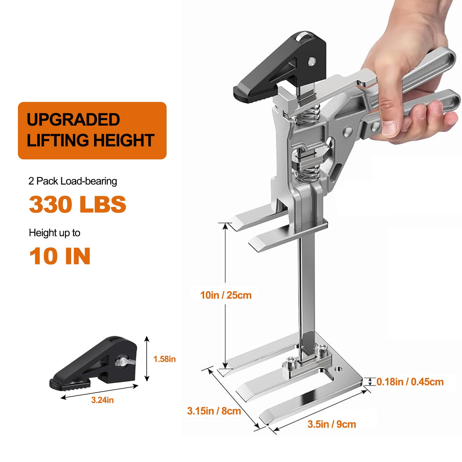 Harbor Freight Stainless Steel 15.6 Inch Labor Saving Arm Jack, 2 Pack