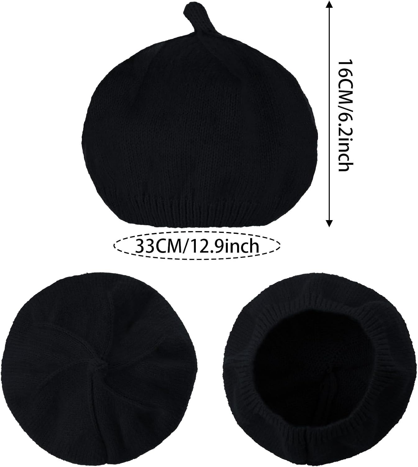 choyaxo Baby Girls Beret Hat Knitted Beanie Cap French Hat Artist Hat for Winter