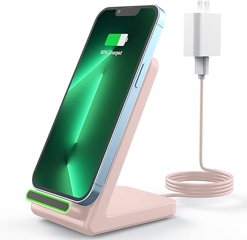 Miniatura 1 de Cargador inalámbrico, soporte de carga inalámbrica rápida de 15 W, compatible con iPhone 14 13 12 11 Pro Max XS XR X 8, S25 S24 S23 S22 S21 S20 S10