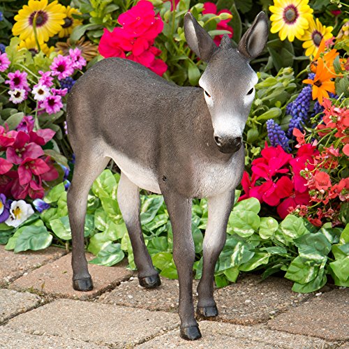 Bits And Pieces - Diego The Donkey Motion Sensor Statue - Weather Resistant, Hand-Painted Polyresin Sculpture - Garden Decoration #TOP5