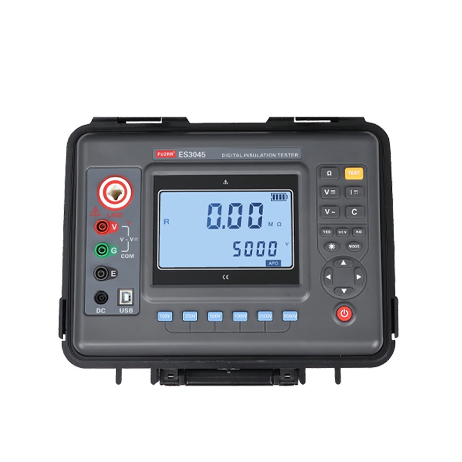 Testeur de résistance d'isolement haute tension numérique Megohmmètre 5kv 10tΩ Testeur de tension numérique de transformateur et testeur de courant