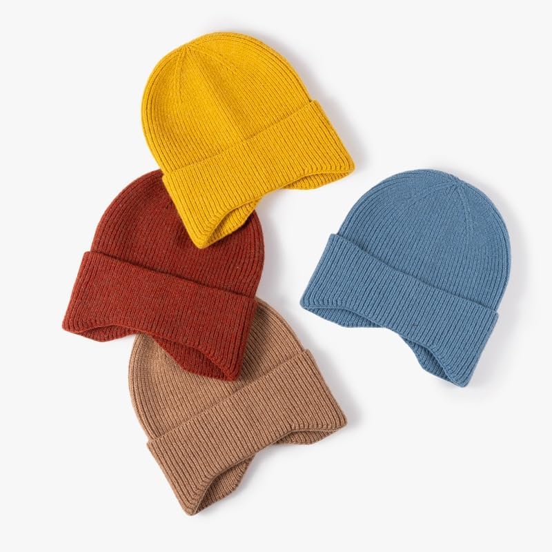 Warm Versatile Knitted Woolen Hat for Women's Winter Shopping Outdoors
