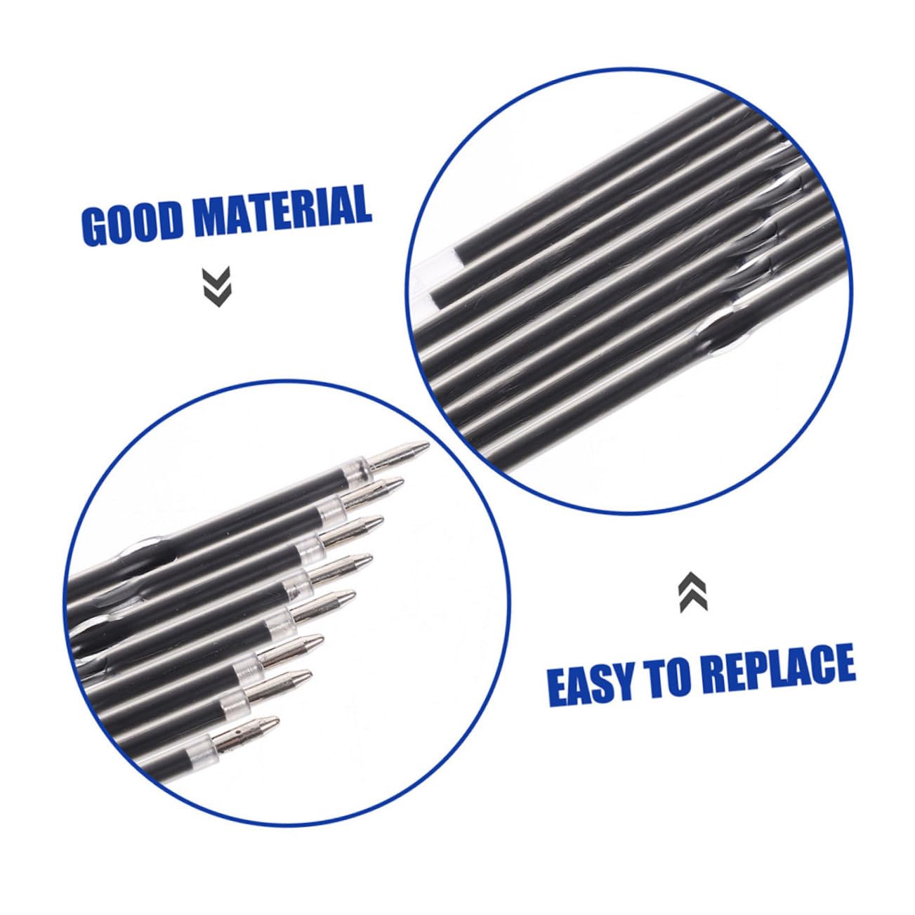 Gadpiparty 4 Ensembles Stylo À Bille Pointe Fine Ecole Stylo Rechargeable Recharge De Stylo Recharges Stylo Bille Noir Recharges De Stylos À Pointe Fine Plastique 200 Pièces * 4