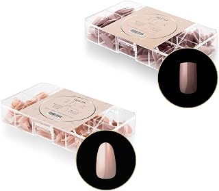 Apres Nail Neutrals Gel-X Mia Natural Square Short & Lila Natural Round Short Box of Tips Bundle | Includes 300 Gel-X Tips | Premium Quality | 11 Sizes 00-9