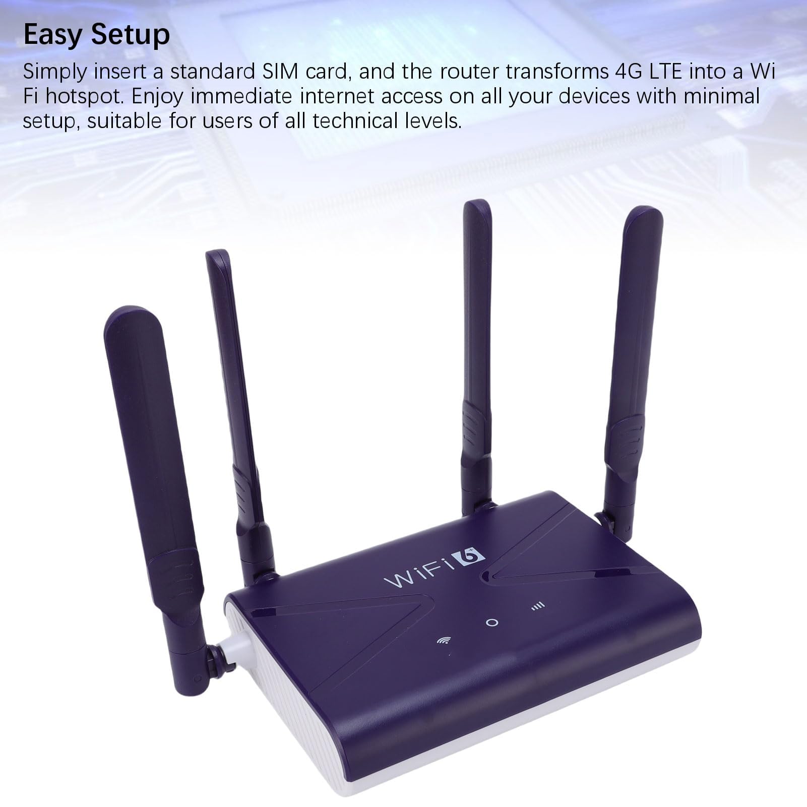 Dpofirs Router Gier WIFI 6, Router 4G 5G LTE z Gniazdem Karty SIM do 32 urządzeń, 300 Mb/S Szybki Adapter Sieci Bezprzewodowej dla Telefonu Laptopa