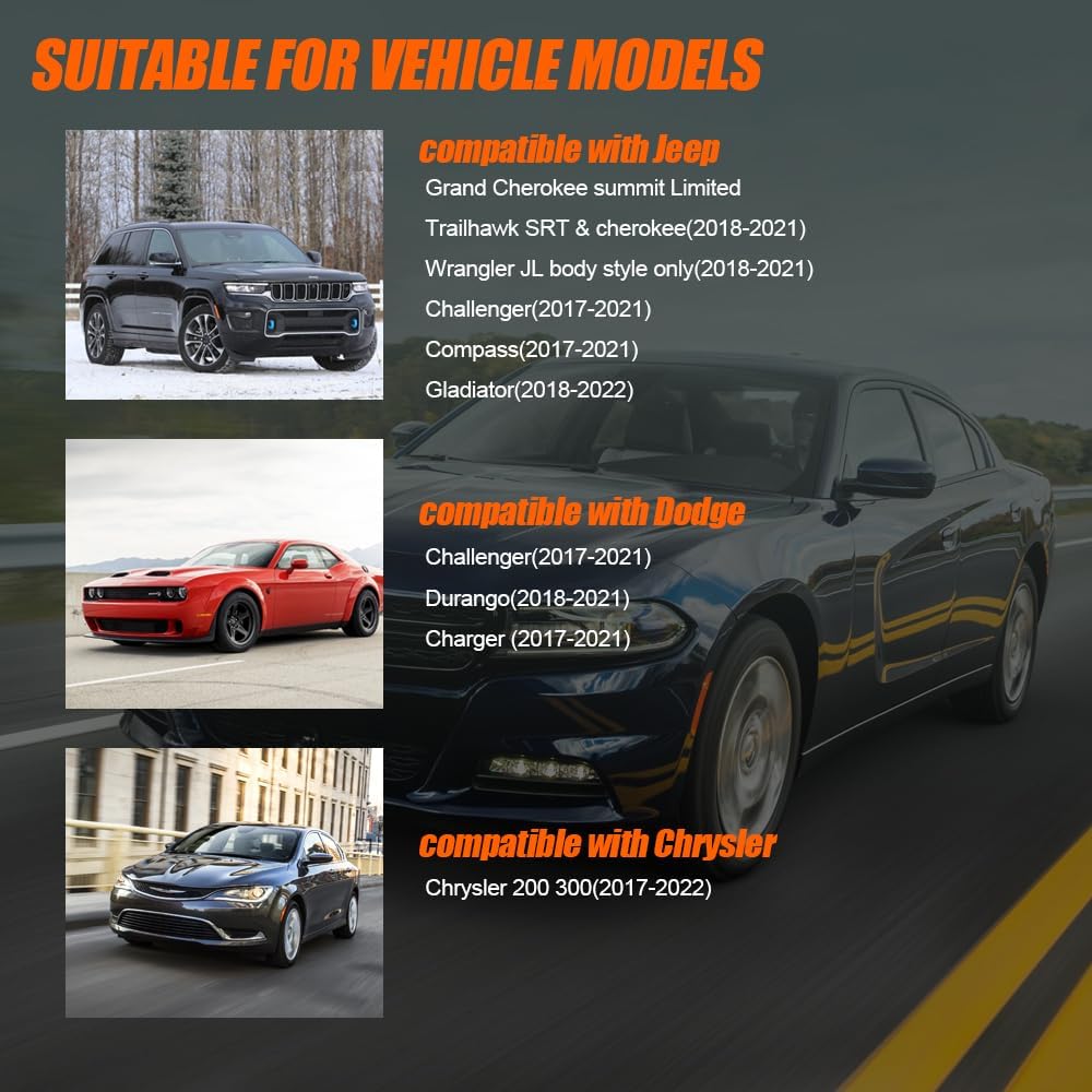 8.4" Uconnect LCD Monitor Touch Screen Replacement for 2017-2022 Dodge RAM 1500/2500/3500, Jeep Wrangler & Chrysler 300, Compatible with OEM Part # LA084X01(SL)(02)