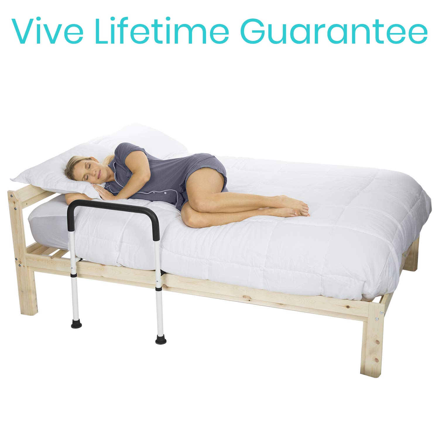 Vive Bed Assist Rail Adult Bedside Standing Bar for Seniors, Elderly