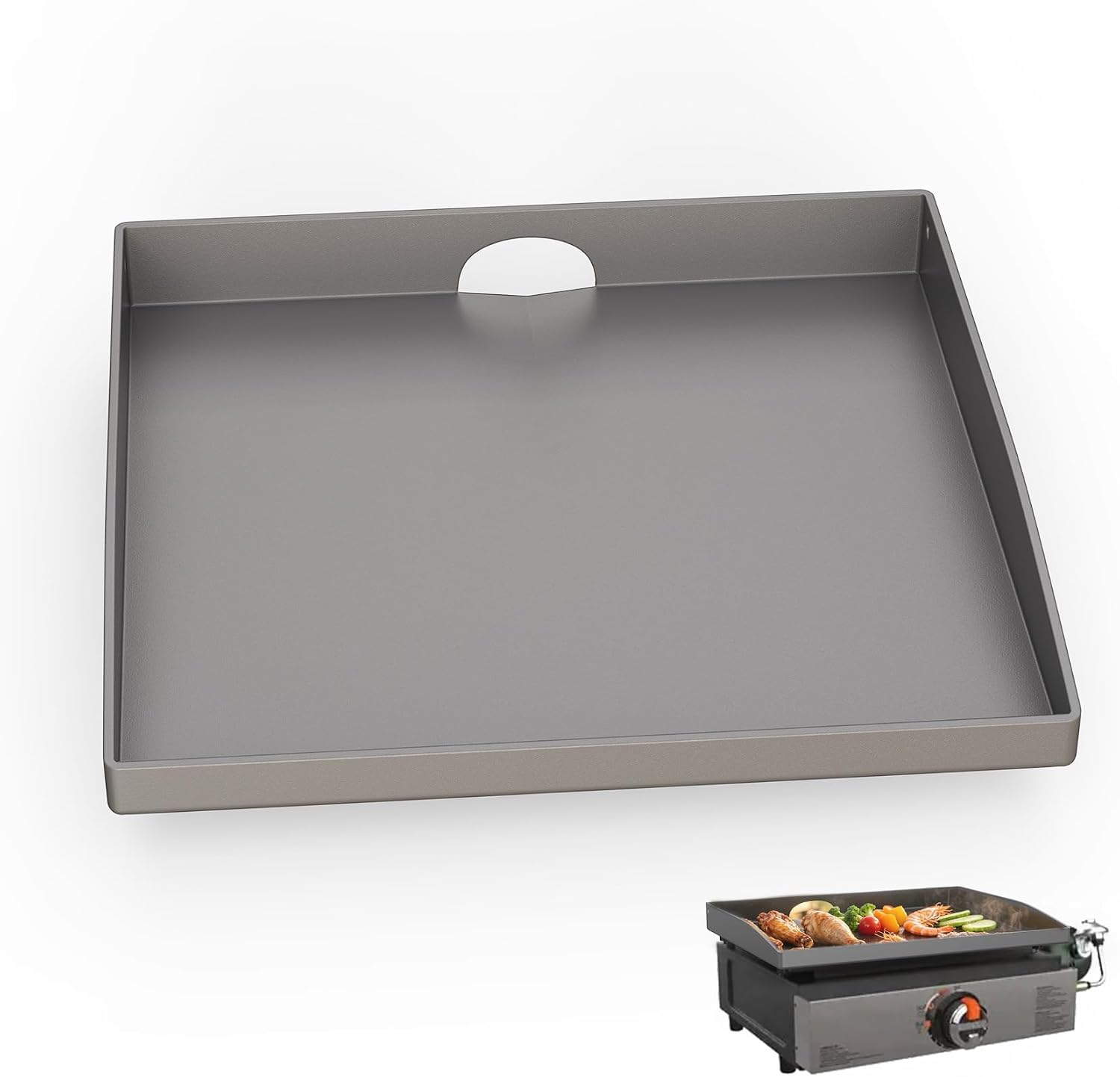 SafBbcue 17 inch Griddle Replacement Top for Blackstone 17 inch Griddles with Rear Grease System for Blackstone 17" Griddles 1832 1650 1814 1819 1971 1867 Flat Top Replacement Parts, Heavy-duty Steel