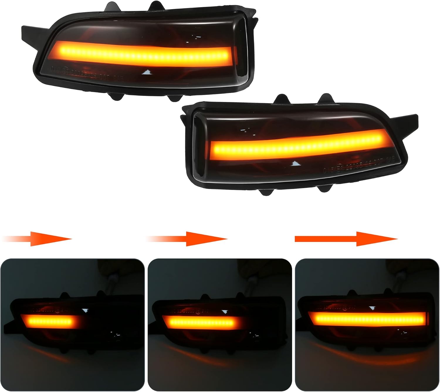 X AUTOHAUX 1 Pair Side Wing Mirror Turn Signal Light for Volvo S80 2007-2013 for Volvo C30 2007-2013