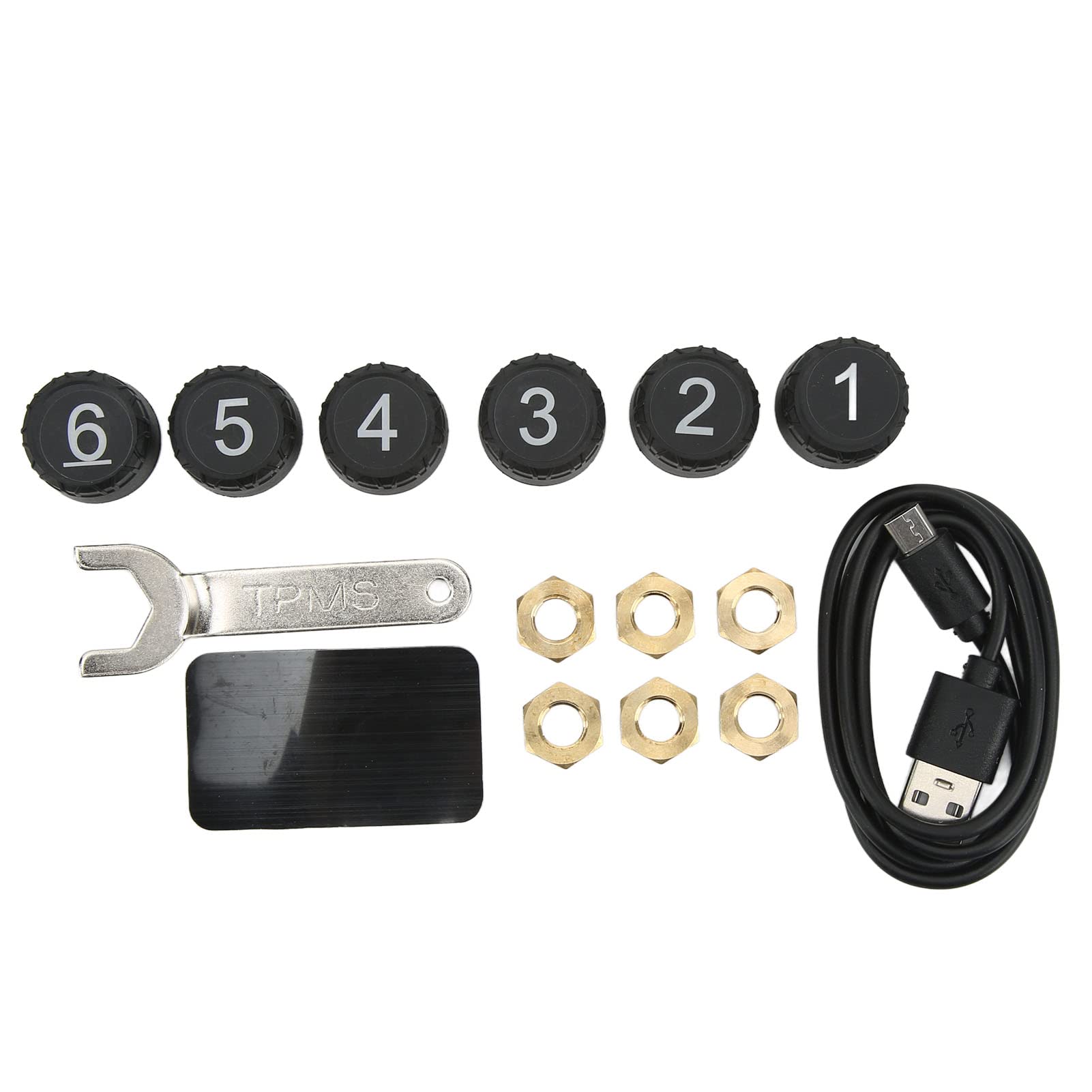 Zunate Reifendruckkontrollsystem mit 6 Sensoren, Drahtloses TPMS, Großer Bildschirm, Solarenergie, IP67 Wasserdicht, 1,0–6 Bar / 0–15 Bar, für Wohnmobil, Anhänger, Sechstes Rad, LKW