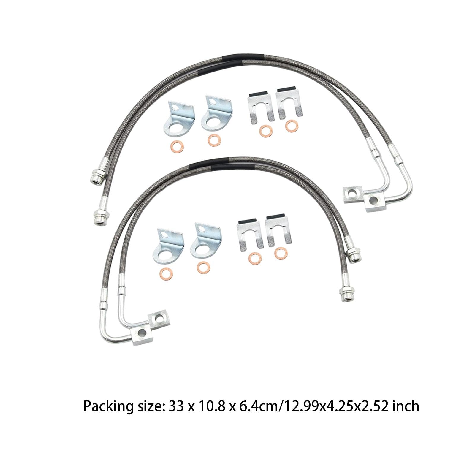 Amagogo Freno Tubazione Flessione Acciaio Inox Linee Metallo Tubo Rinforzato Prestazione Affidabile Integrazione Immediata per Sostituzione Freni Veicoli Uso