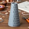 Bracelet Ring Sizer Combo - Made in San Diego CA Jewelry Measuring Tools with Half-Size Increments, Durable PLA Plastic, Jewelry-Safe, Accurate Fit (Grey) - by Amy Kates Workshop (Compact) #1
