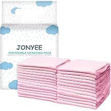 Basics Dog and Puppy Pee Pads with 4-Layer Leak-Proof and Quick-Dry Design for Potty Training, 13 x 17 Ultra Absorbent Disposable Changing Pads for Small Pets -Pink50 Count