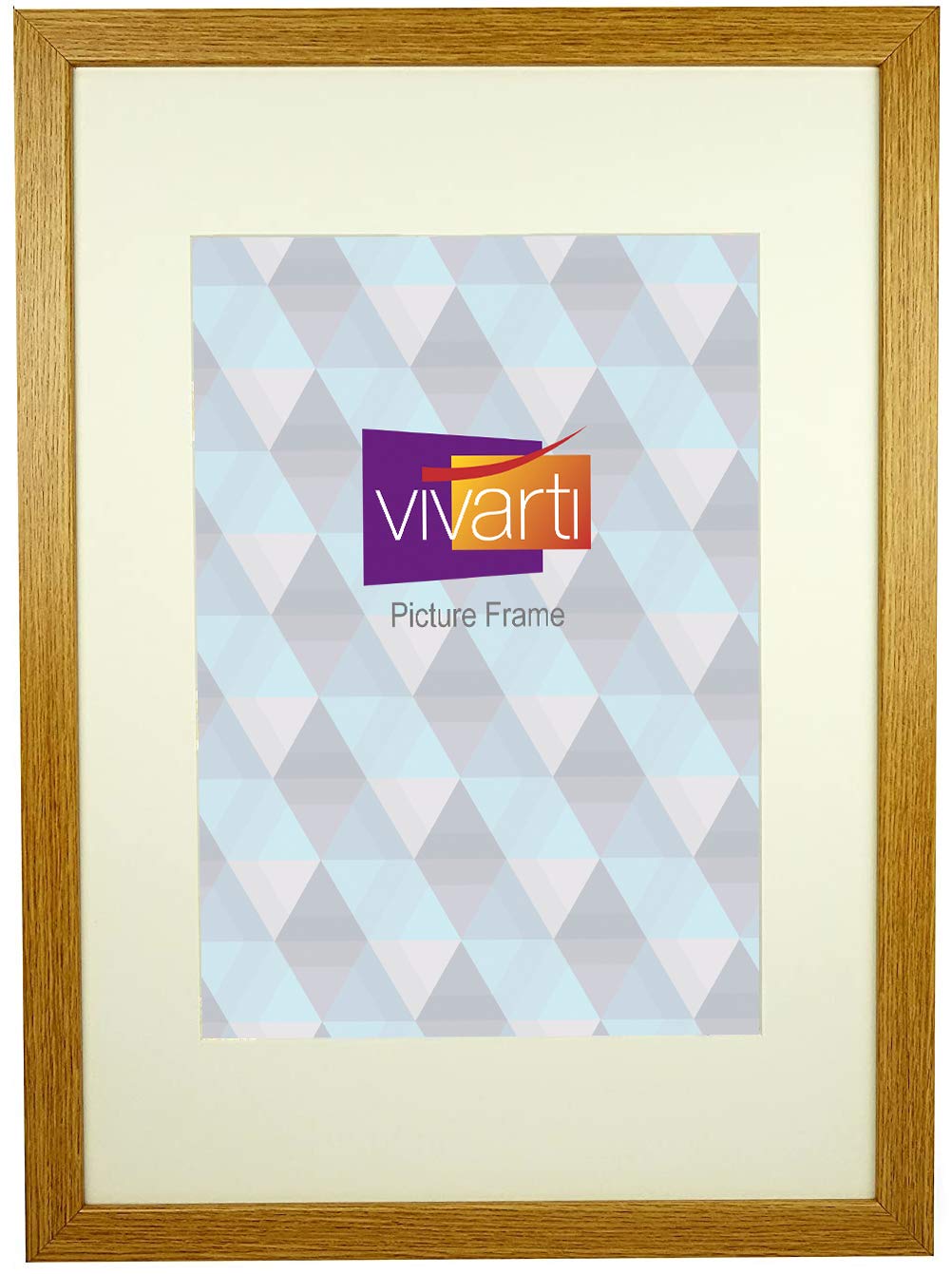 Vivarti Oak Picture Photo Frame A3 Size 29.7 x 42 cm with Mount (Aperture A4)